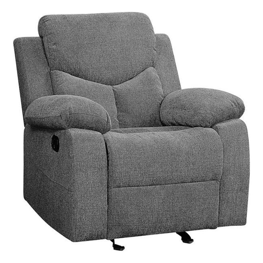 Acme Kalen Chenille Glide Recliner In Gray